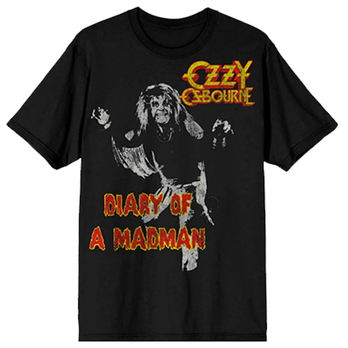 Ozzy Osbourne Unisex T-Shirt: Diary Of A Madman Tribute (Black) (Back Print)