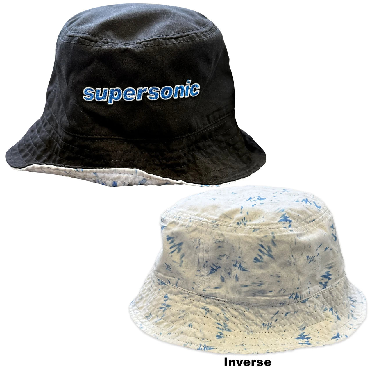 Oasis: Supersonic / Tie Dye Reversible Unisex Bucket Hat (Black) (Ex-Tour)