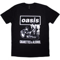 Oasis: Cigarettes & Alcohol Illustration Mono Unisex T-Shirt (Black)