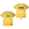 Oasis: 1998 World Tour - South America Unisex T-Shirt (Yellow) (Back Print)