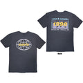 Oasis: 1998 World Tour - USA/Canada Unisex T-Shirt (Navy Blue) (Back Print)