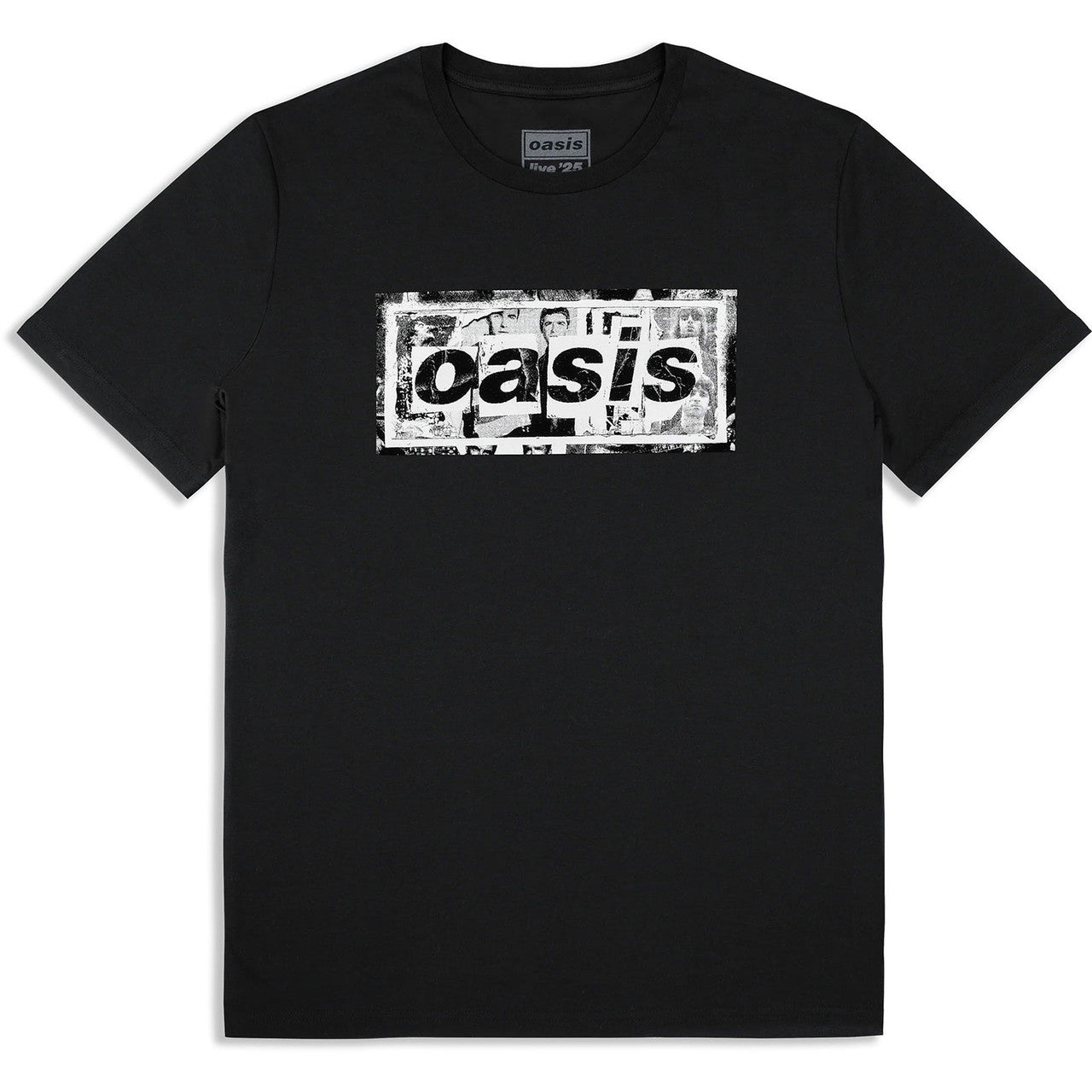 Oasis: Collage Live '25 World Tour Unisex T-Shirt (Black) (Back Print & Ex-Tour)