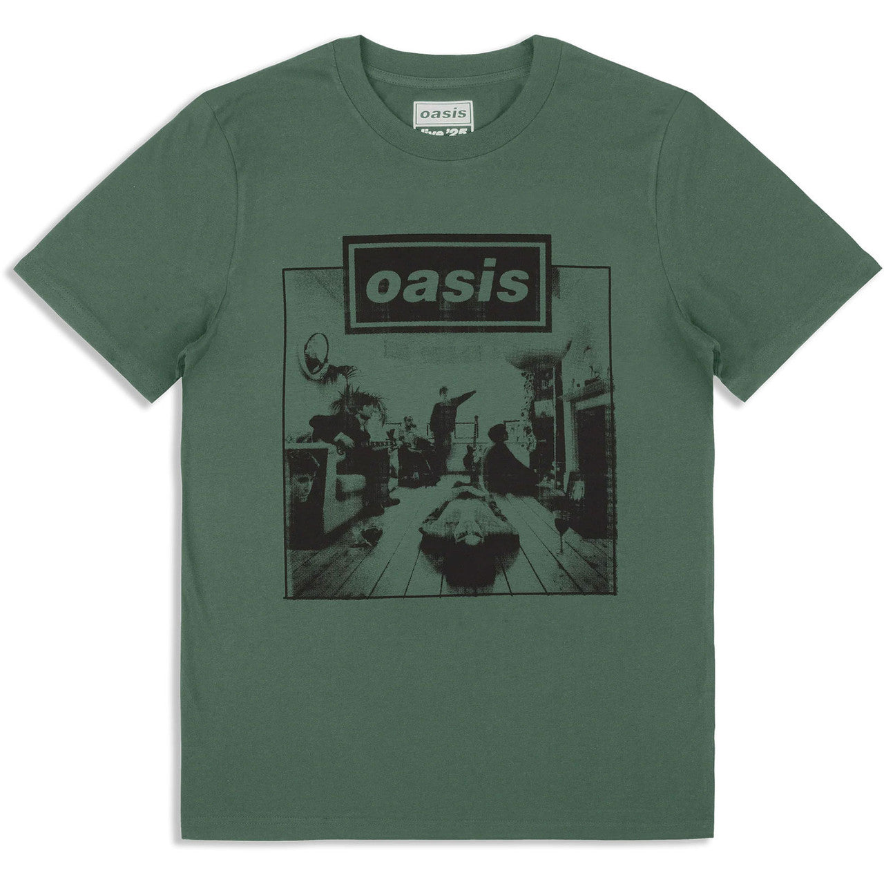 Oasis: Definitely Maybe Frame Unisex T-Shirt (Green) (Ex-Tour)