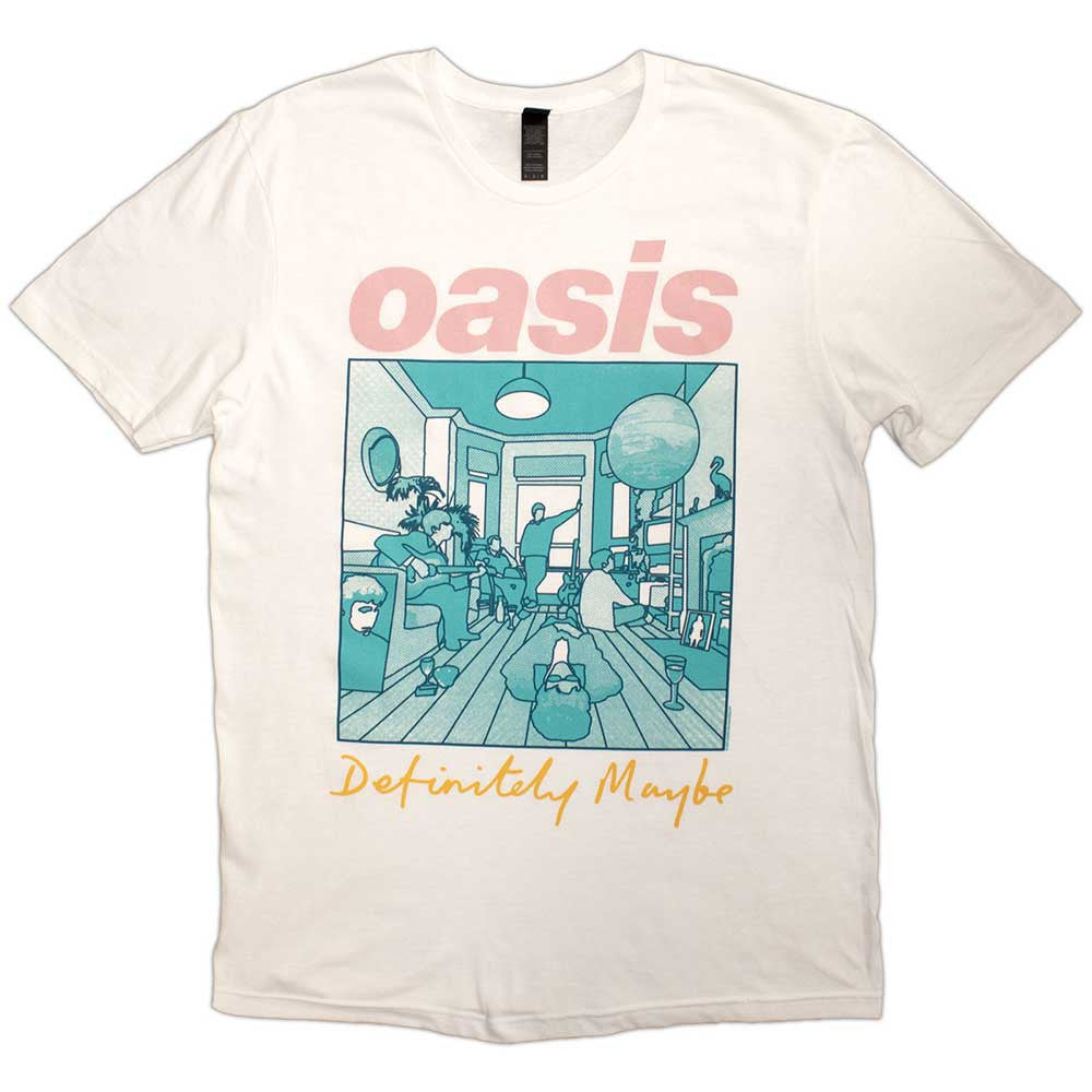 Oasis: Definitely Maybe Illustration Colour Unisex T-Shirt (White)