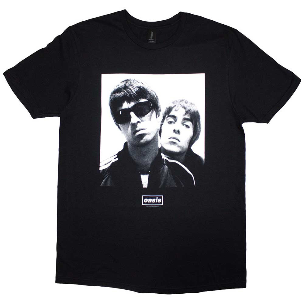 Oasis: Noel & Liam Square Photo Unisex T-Shirt (Black)