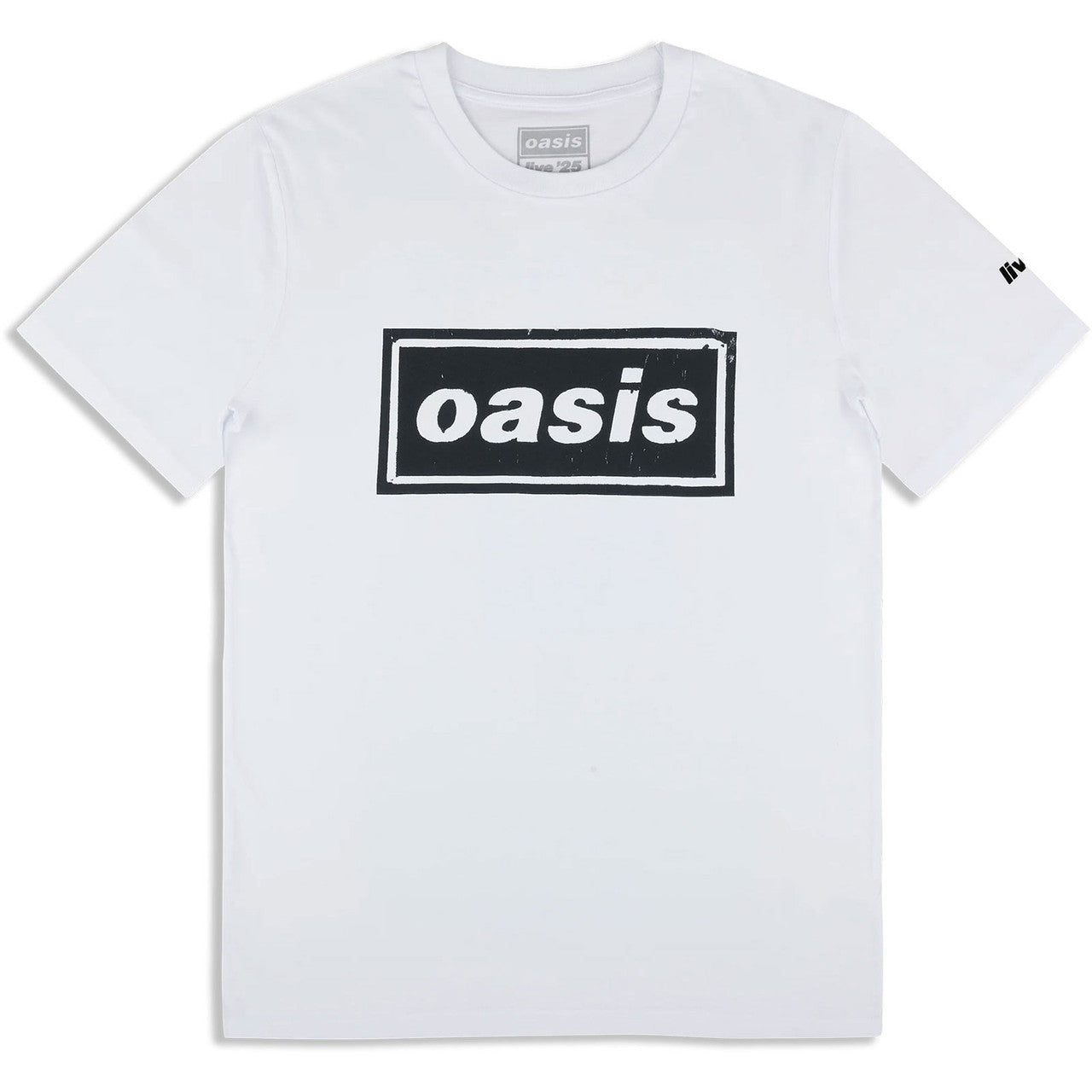 Oasis: Stencil Logo Unisex T-Shirt (White) (Ex-Tour)
