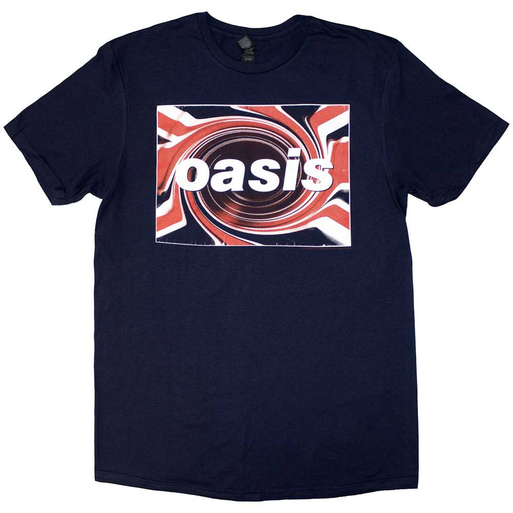 Oasis: Union Jack Unisex T-Shirt (Navy Blue)