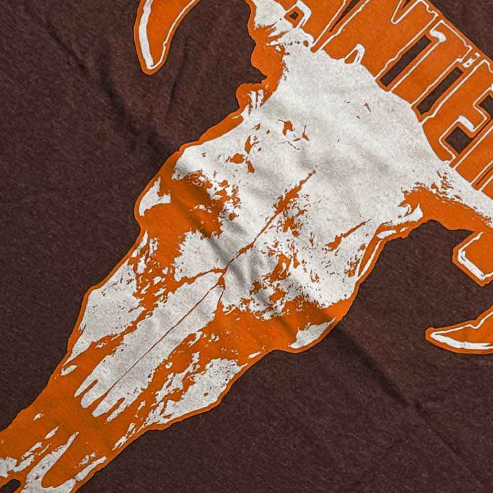 Pantera Unisex Raglan T-Shirt: Skull (Brown & Orange)