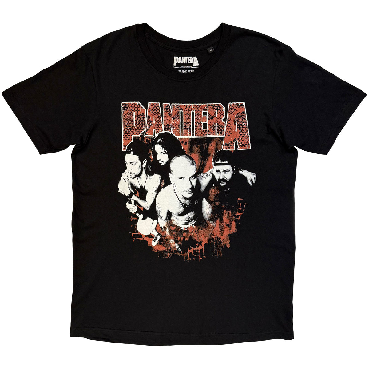 Pantera Unisex T-Shirt: Cowboys From Hell Snake (Black) (Back Print)