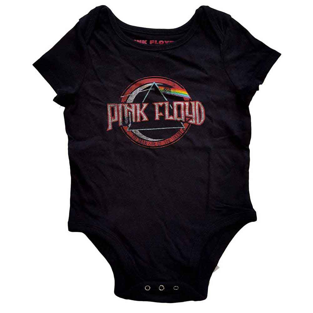 Pink Floyd Kids Baby Grow: Vintage Dark Side of the Moon Seal (Black)