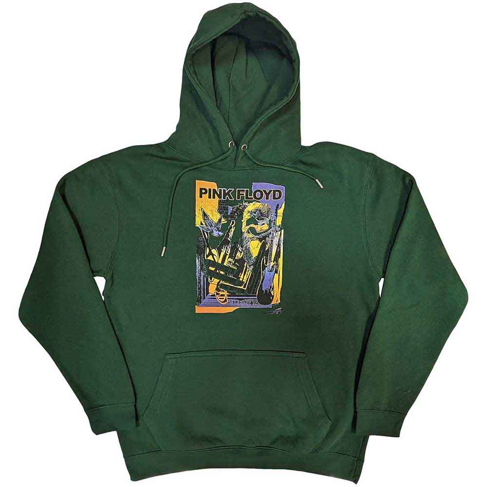 Pink Floyd Unisex Pullover Hoodie: Knebworth Live (Green)