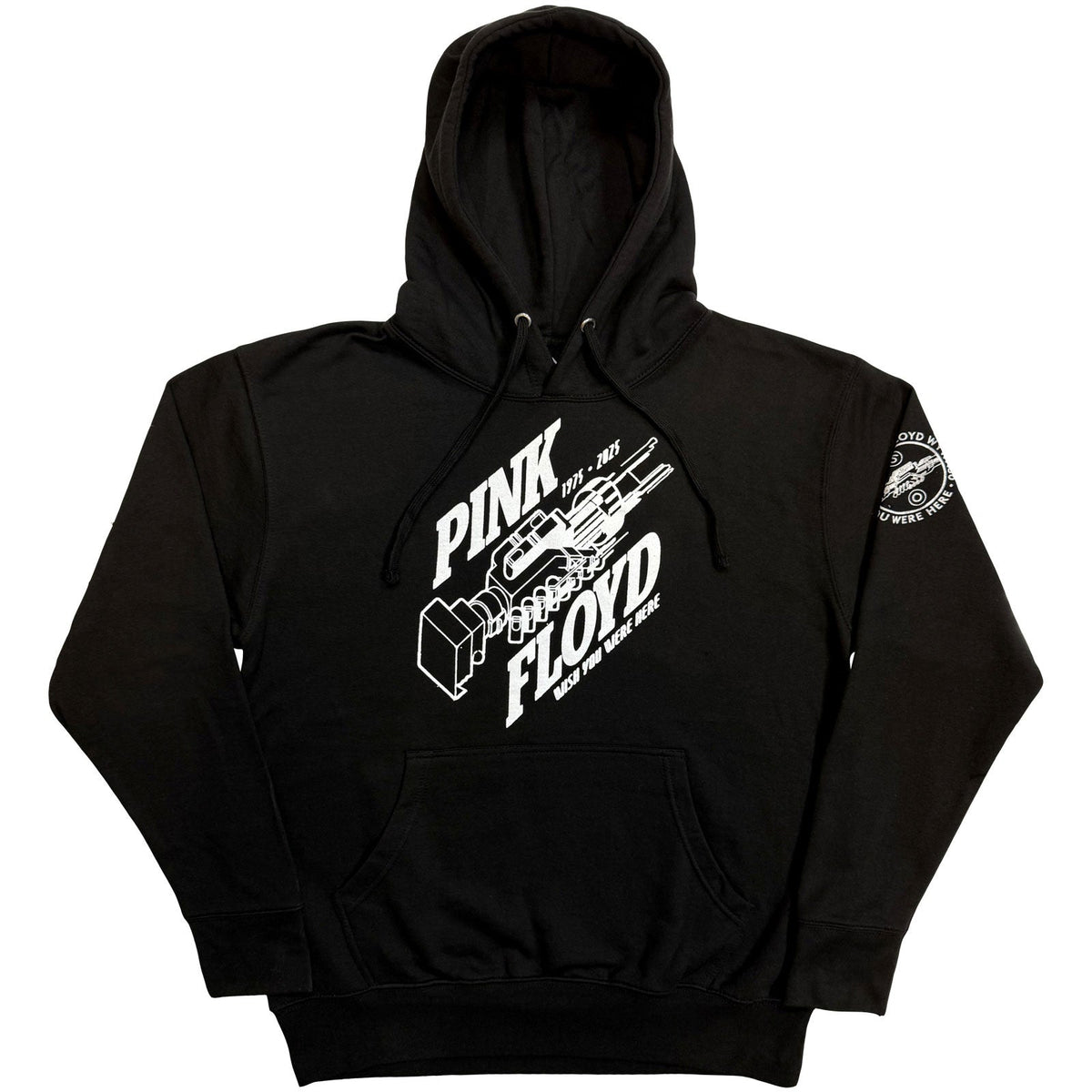 Pink Floyd Unisex Pullover Hoodie: Robot Hands Wish You Were Here 50 (Black)