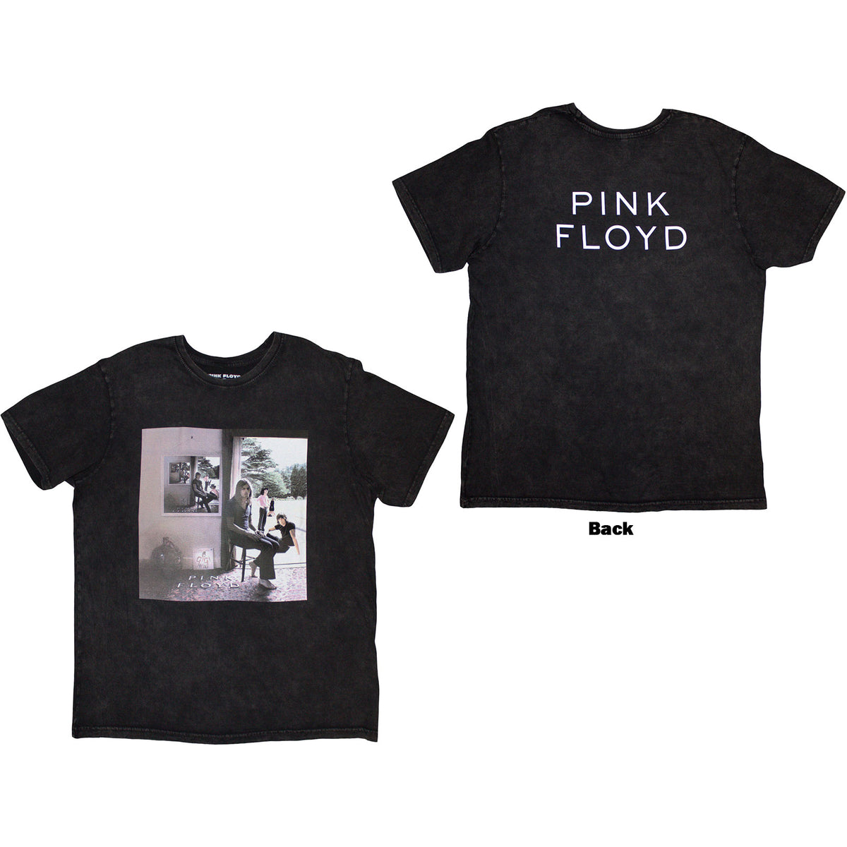 Pink Floyd Unisex Stone Wash T-Shirt: Ummagumma (Black) (Back Print)