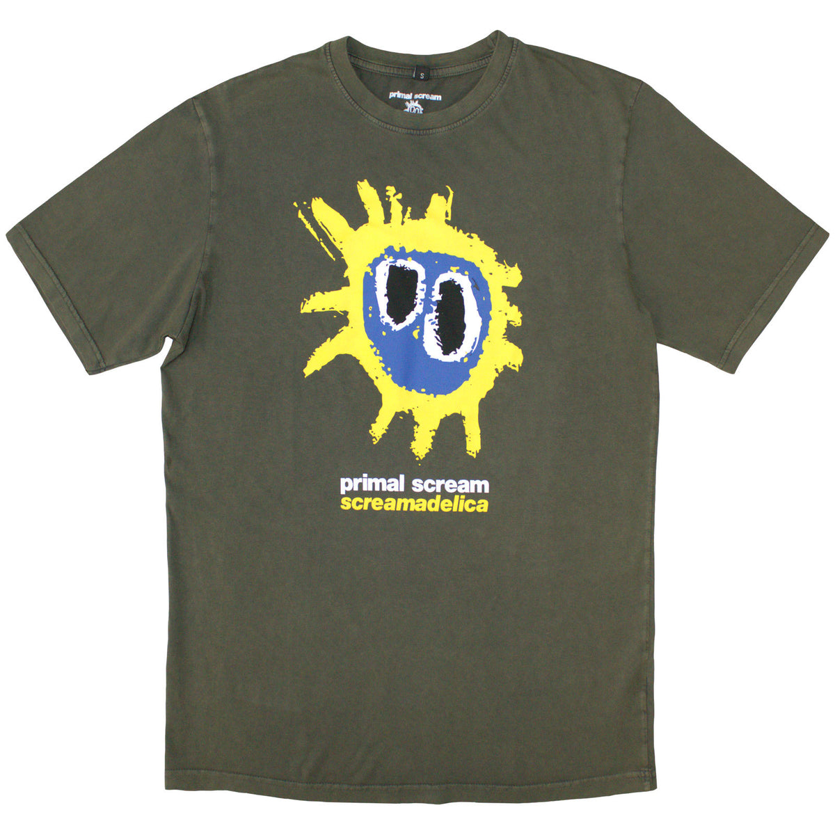 Primal Scream Unisex Stone Wash T-Shirt: Screamadelica (Green)