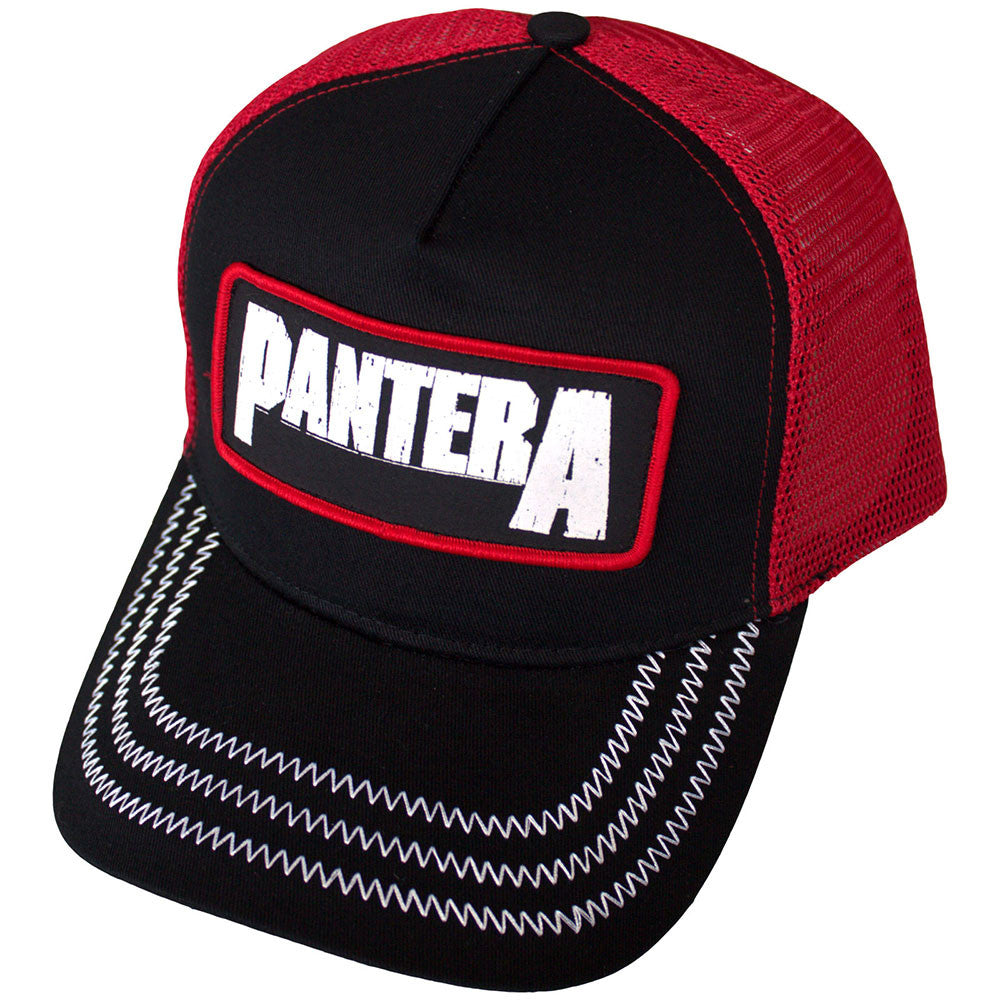 Pantera: B&W Patch Unisex Mesh Back Cap (Black & Red)