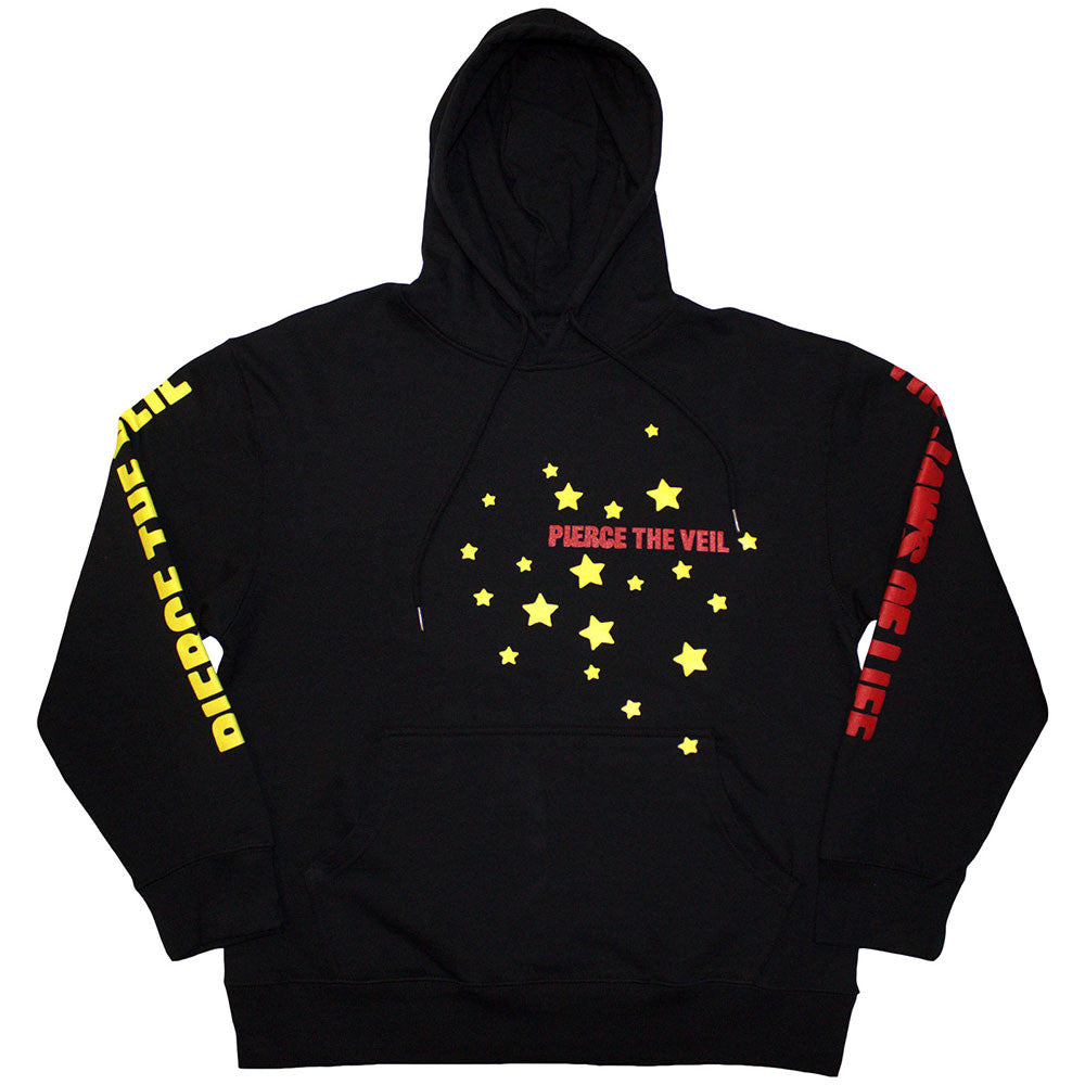 Pierce The Veil: Jaws Of Life Unisex Pullover Hoodie (Black) (Sleeve Print)