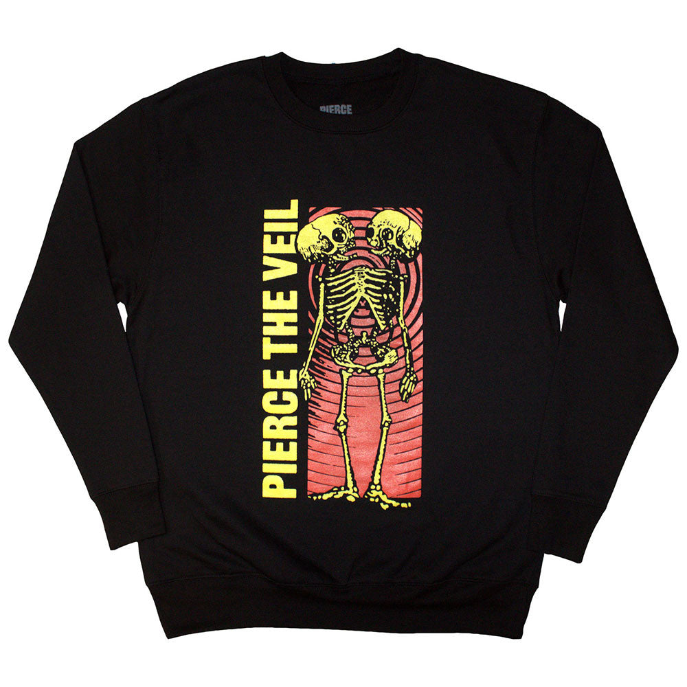 Pierce The Veil: Wavy Skeleton Unisex Sweatshirt (Black)