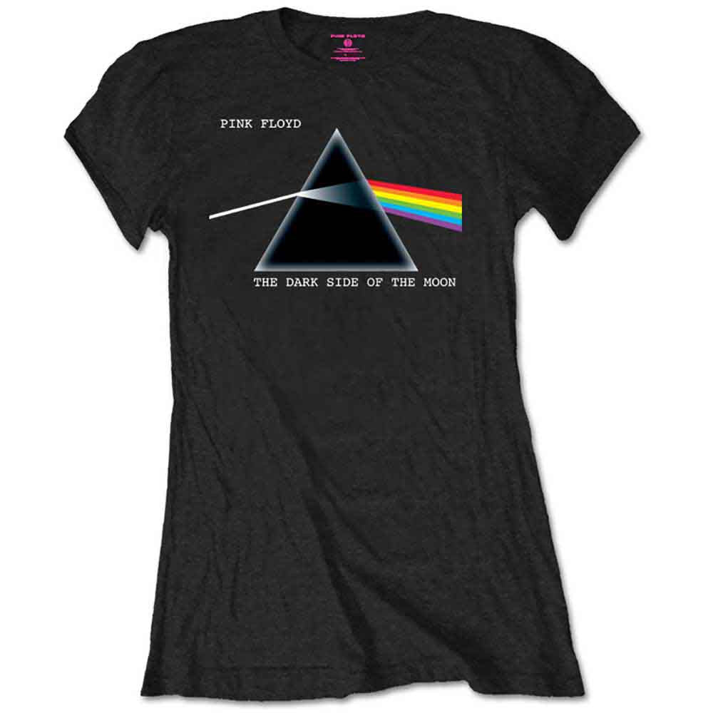 Pink Floyd: Dark Side of the Moon Courier Ladies T-Shirt (Black)