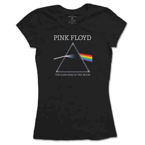 Pink Floyd: Dark Side of the Moon Refract Ladies T-Shirt (Black)