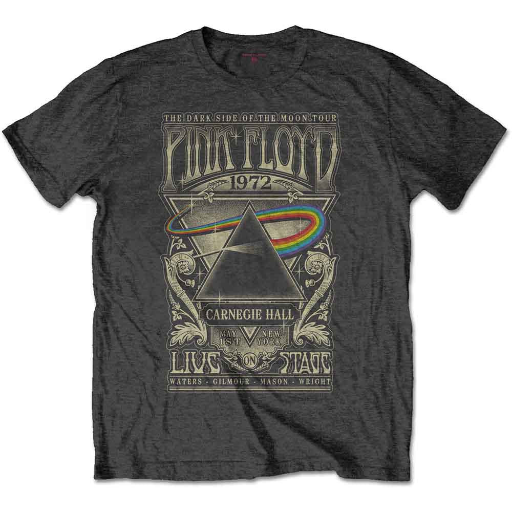Pink Floyd: Carnegie Hall Poster Unisex T-Shirt (Charcoal Grey)