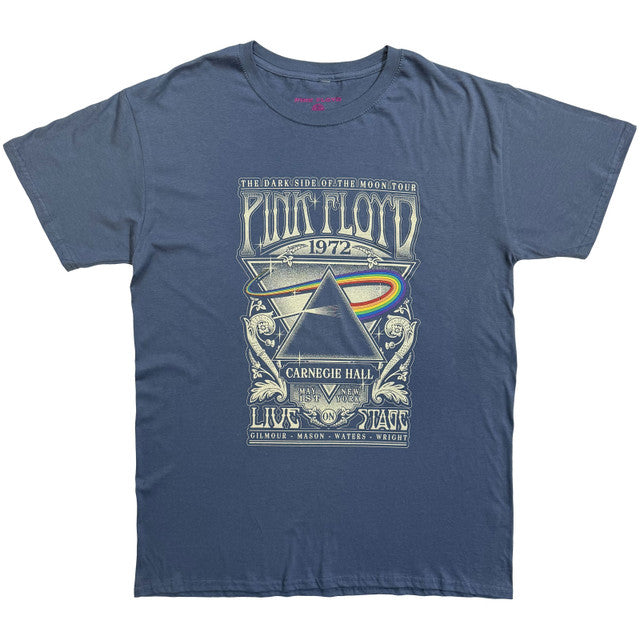 Pink Floyd: Carnegie Hall Poster Unisex T-Shirt (Denim Blue)