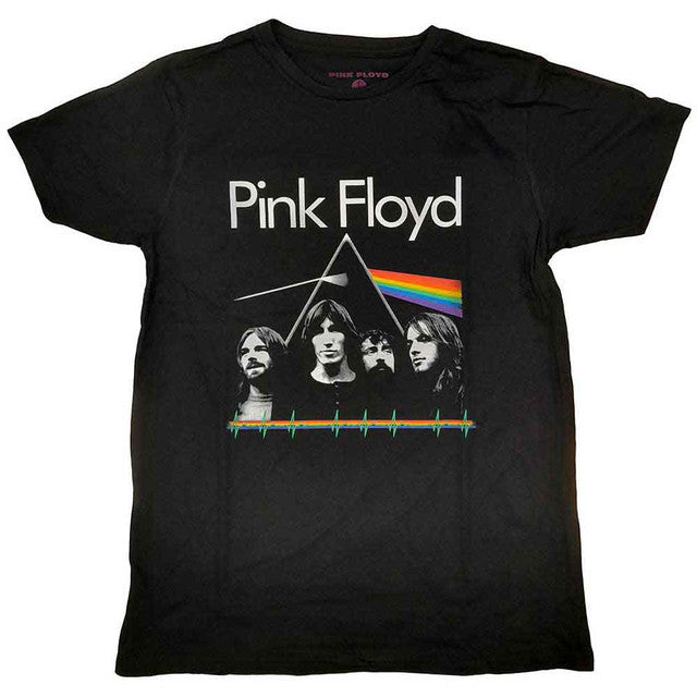 Pink Floyd: Dark Side of the Moon Band & Pulse Unisex T-Shirt (Black)