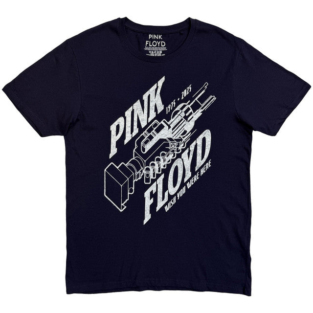 Pink Floyd: Robot Hands Unisex T-Shirt (Navy Blue)