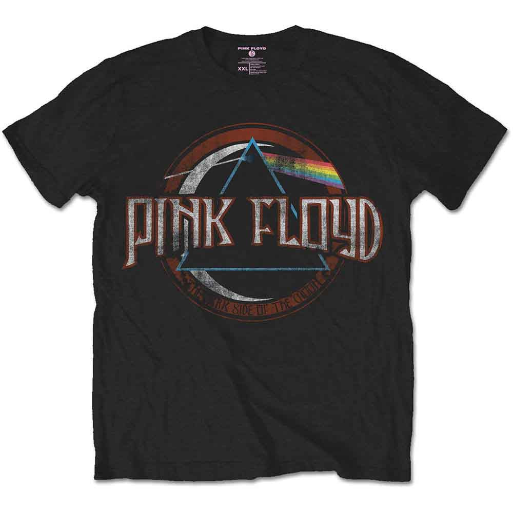 Pink Floyd: Vintage Dark Side of the Moon Seal Unisex T-Shirt (Black)