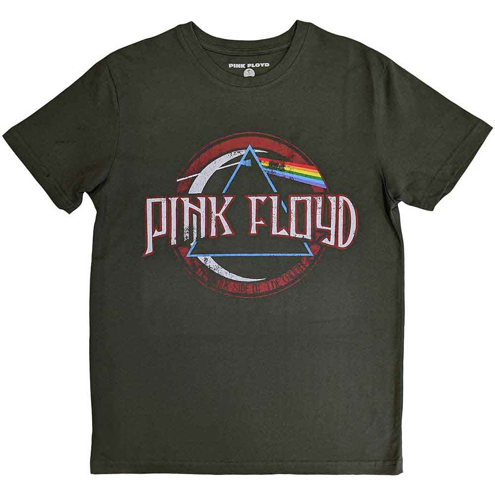Pink Floyd: Vintage Dark Side of the Moon Seal Unisex T-Shirt (Green)