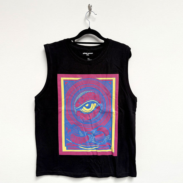 Primal Scream: Psychedelic Eye Unisex Tank T-Shirt (Black)