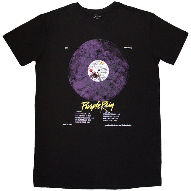 Prince: Purple Rain Disc Ladies T-Shirt Dress (Black)