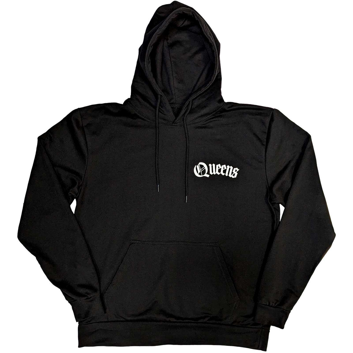 Queens Of The Stone Age Unisex Pullover Hoodie: Floral Chains (Black) (Back Print)