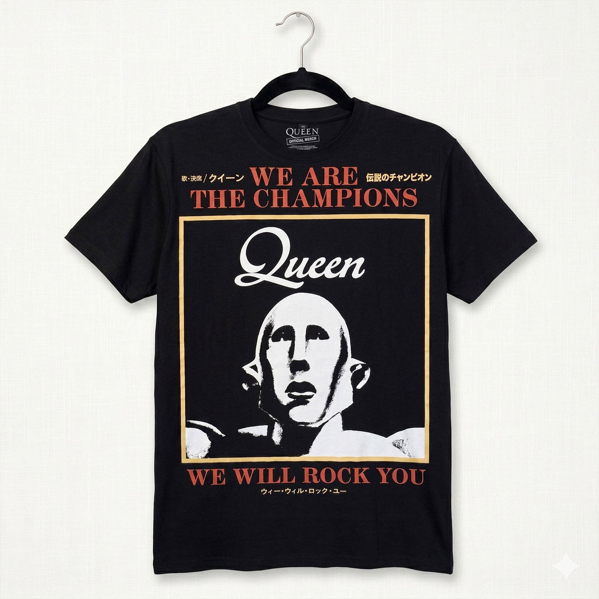 Queen: We Are The Champions Unisex Premium Carbon T-Shirt (Black)