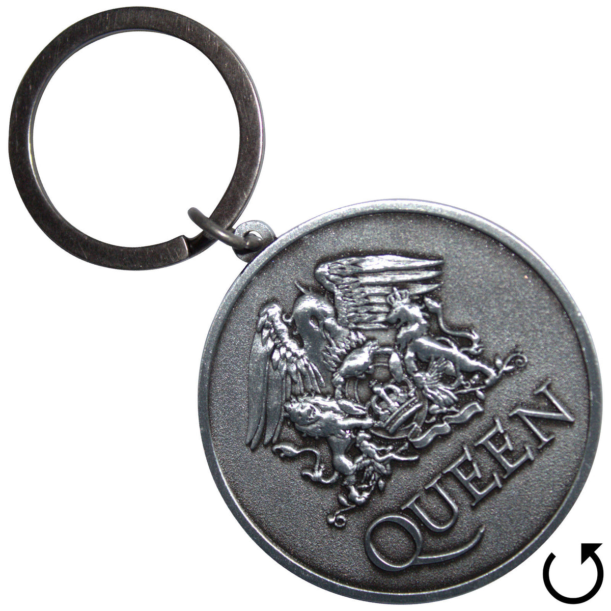 Queen Keychain: Silver Crest Double Sided (Double Sided)