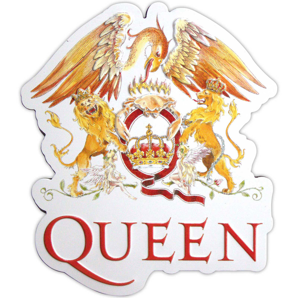 Queen Fridge Magnet: Classic Crest Embossed