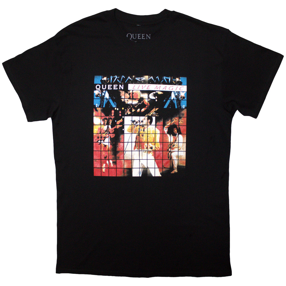 Queen Unisex T-Shirt: Live Magic (Black)