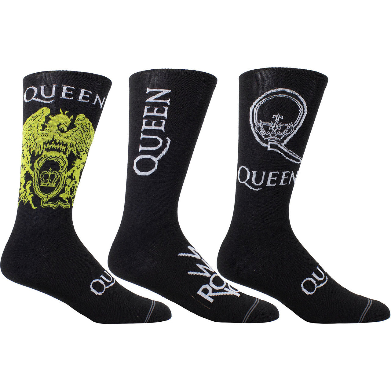 Queen: Logos Unisex Sock Guitar Tin (UK Size 6.5 - 11)