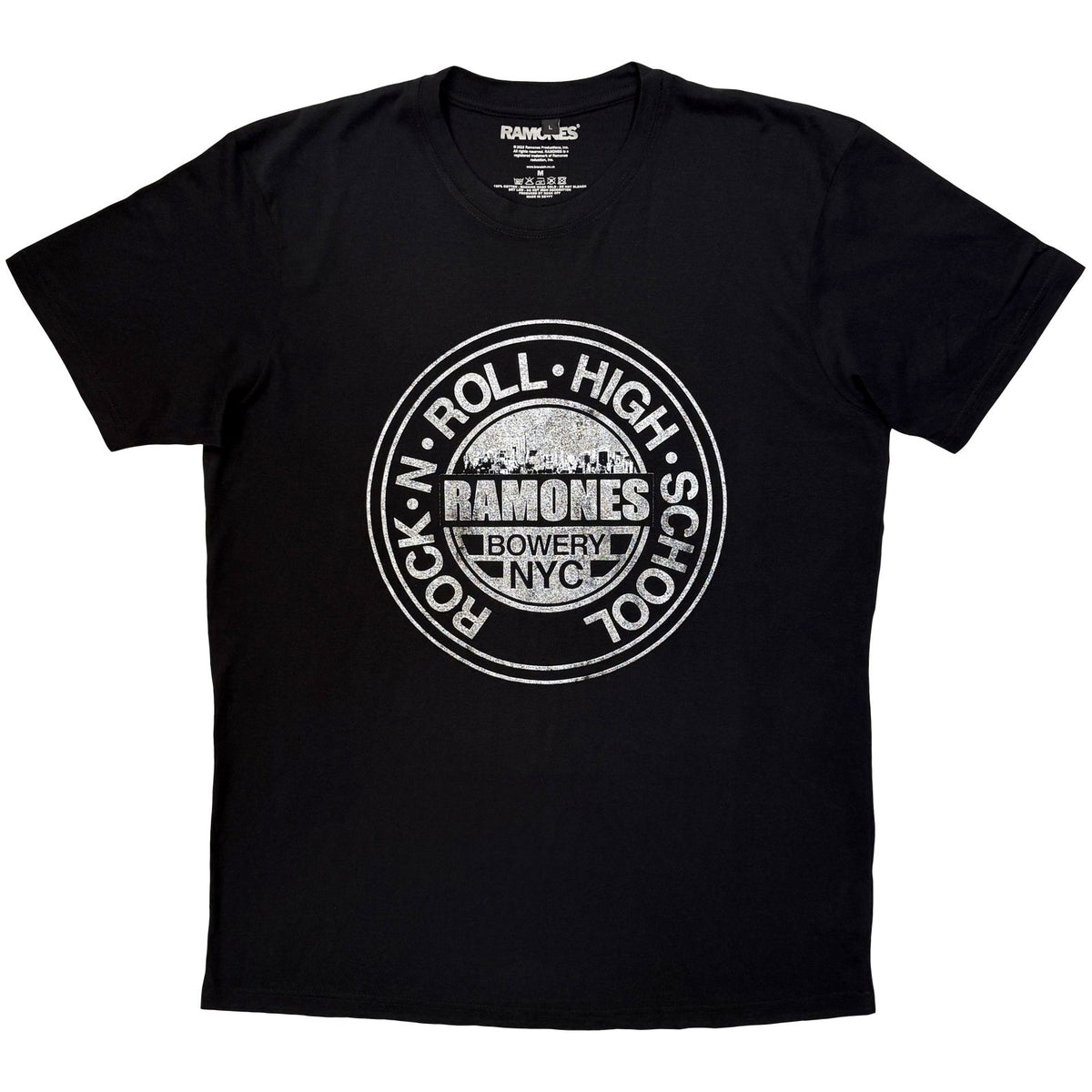 Ramones Unisex Premium Carbon T-Shirt: Rock N' Roll High School (Black)