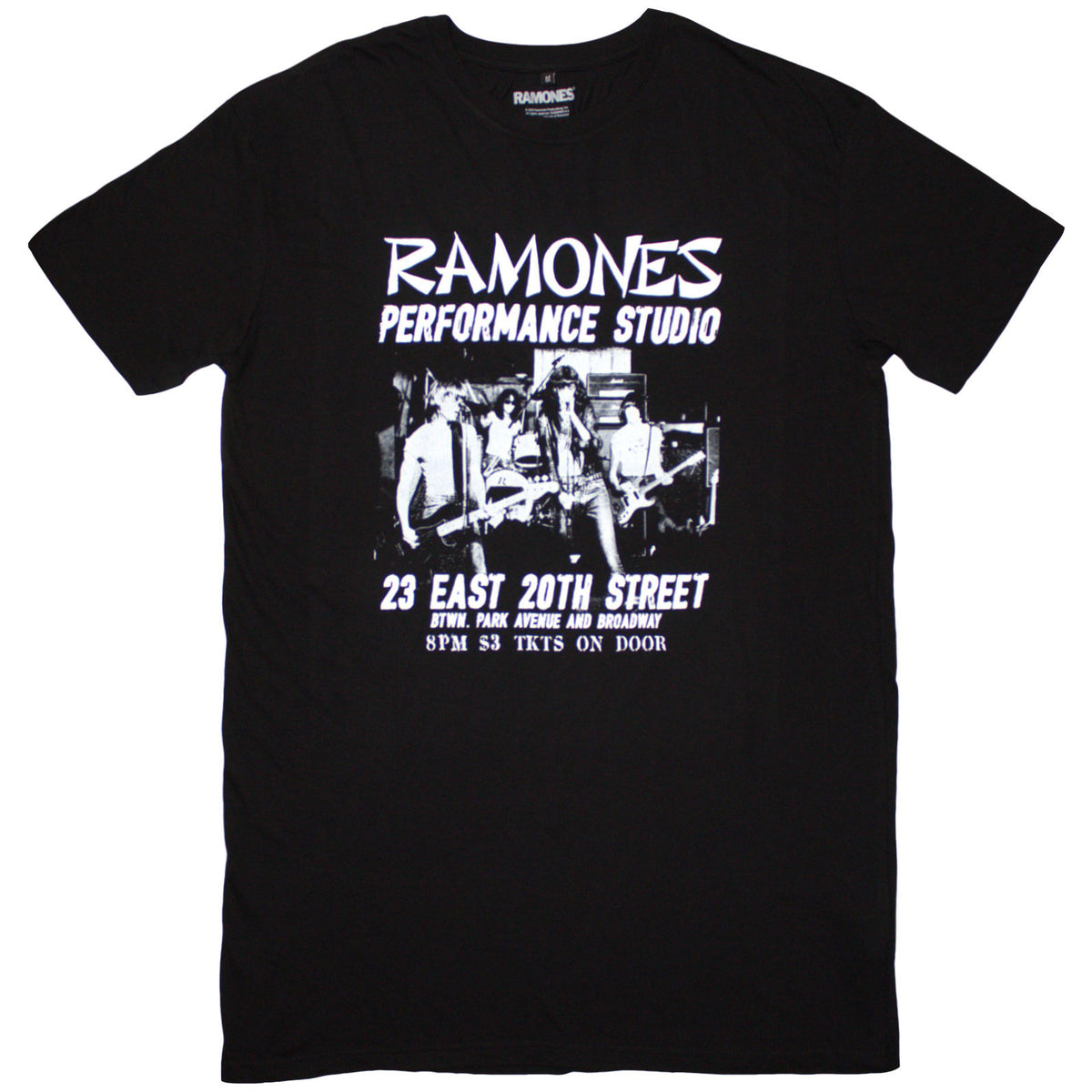 Ramones Ladies T-Shirt Dress: East Village (Black)
