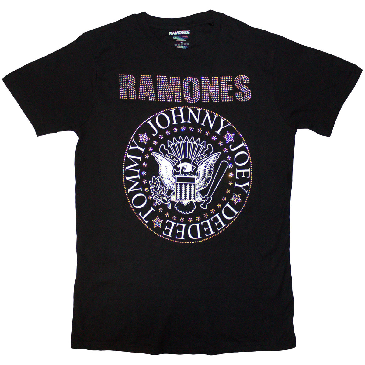 Ramones Unisex T-Shirt: Presidential Seal (Black) (Embellished)