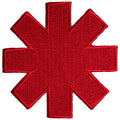 Red Hot Chili Peppers Standard Patch: Asterisk Cut-Out Red Border