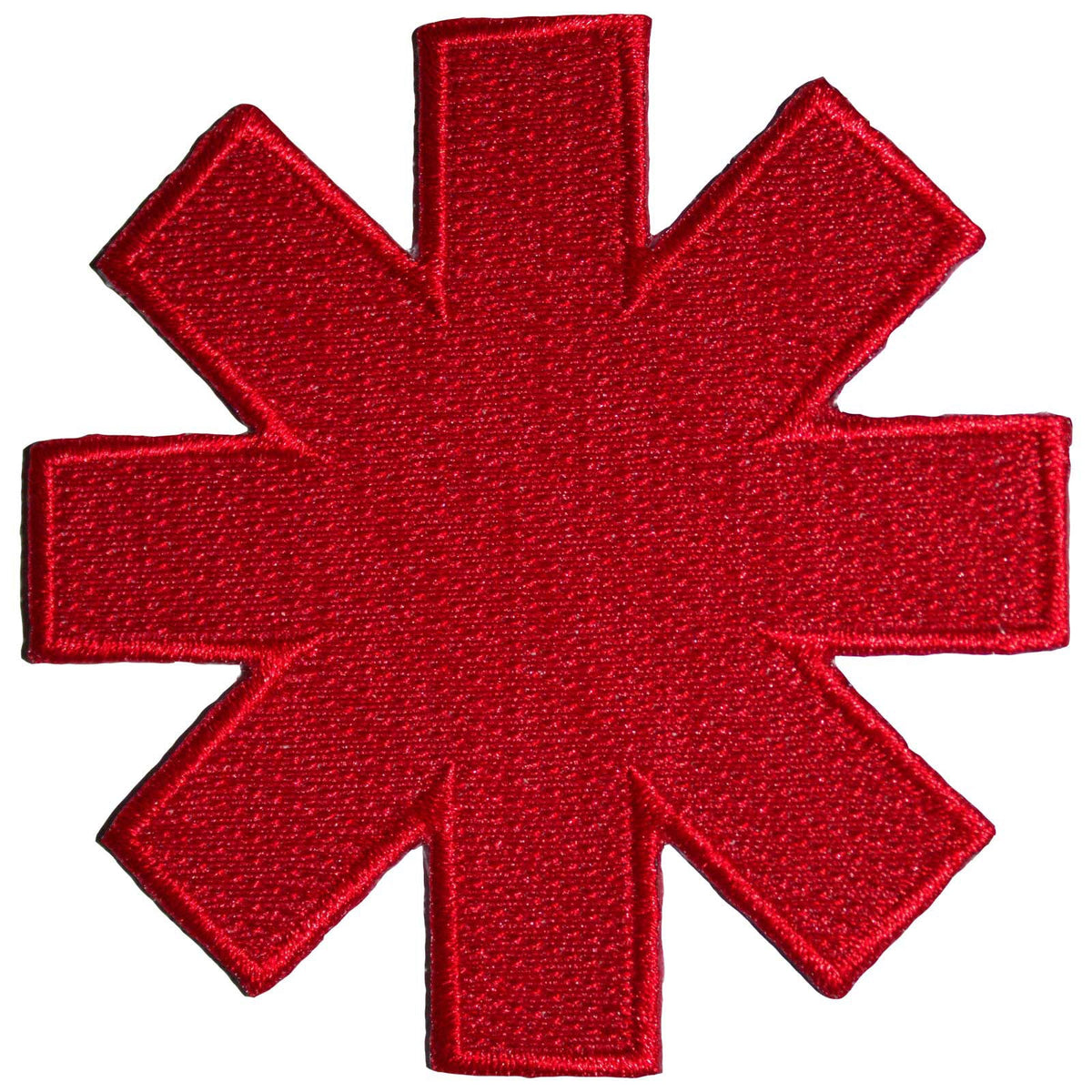 Red Hot Chili Peppers Standard Patch: Asterisk Cut-Out Red Border
