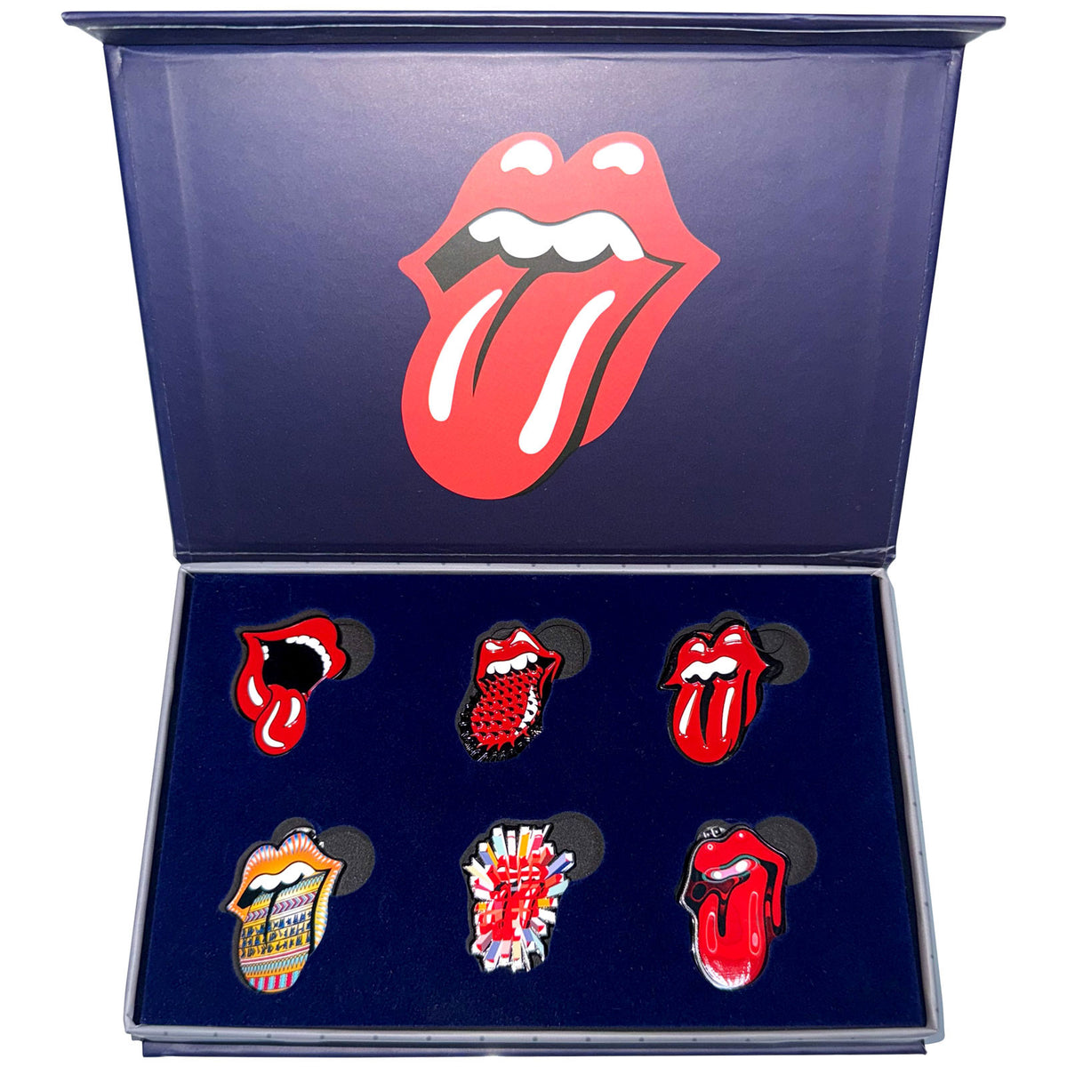 The Rolling Stones Pin Badge Set: Tongues Evolution 2