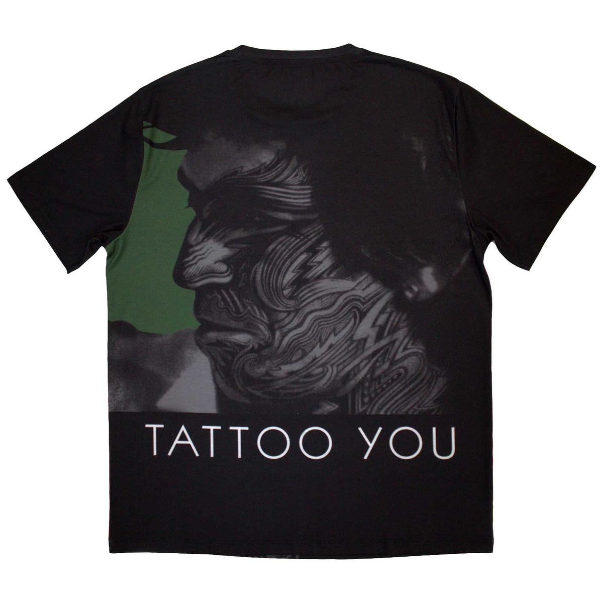 The Rolling Stones: Tattoo You Unisex Sublimation T-Shirt (Black) (Back Print)