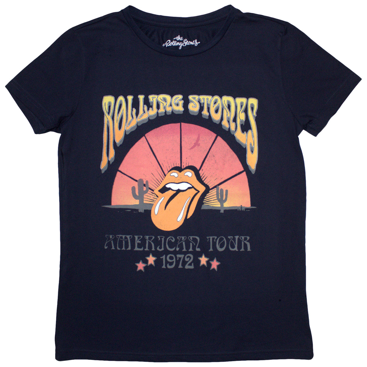 The Rolling Stones Ladies T-Shirt: Desert '72 (Navy Blue)