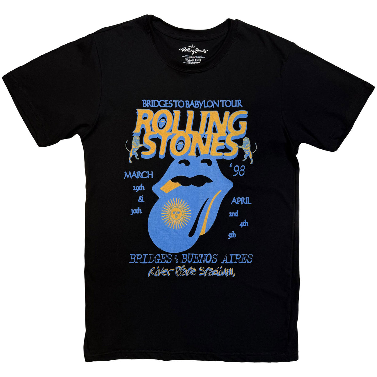 The Rolling Stones Unisex T-Shirt: River Plate Stadium (Black)