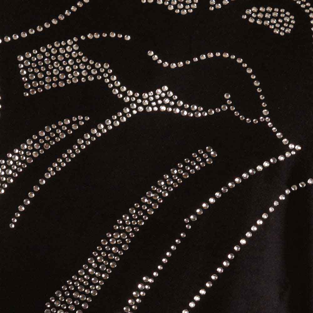The Rolling Stones Unisex T-Shirt: Tongue (Black) (Embellished)