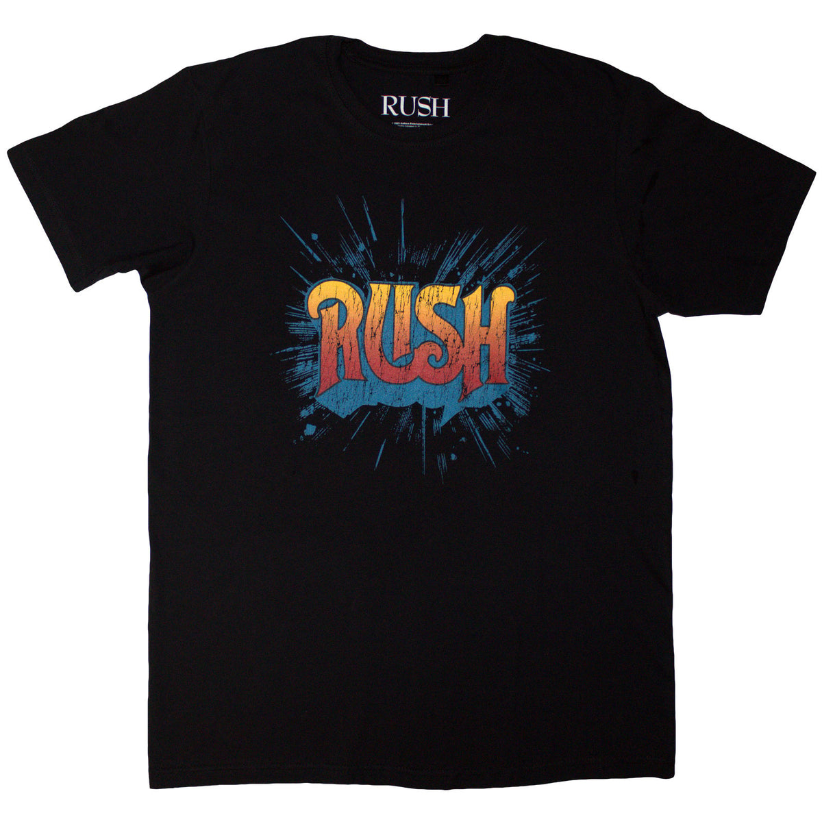 Rush Unisex T-Shirt: Tour '74-'75 (Black) (Back Print)