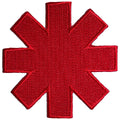 Red Hot Chili Peppers Standard Patch: Asterisk Cut-Out Red Border
