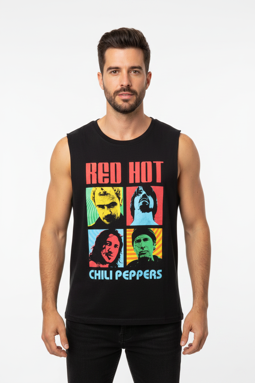 Red Hot Chili Peppers: Portrait Photos Unisex Tank T-Shirt (Black)